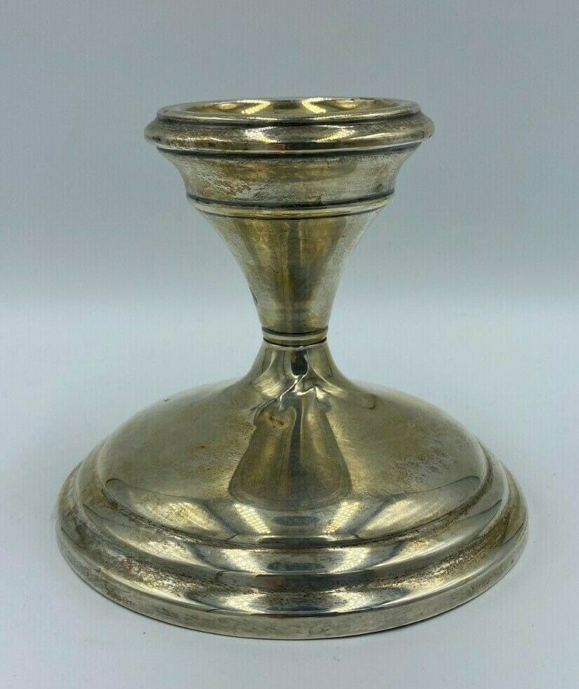 Vintage N.s. Co. Weighted Sterling Silver Candle Holder 4"h Single Candle